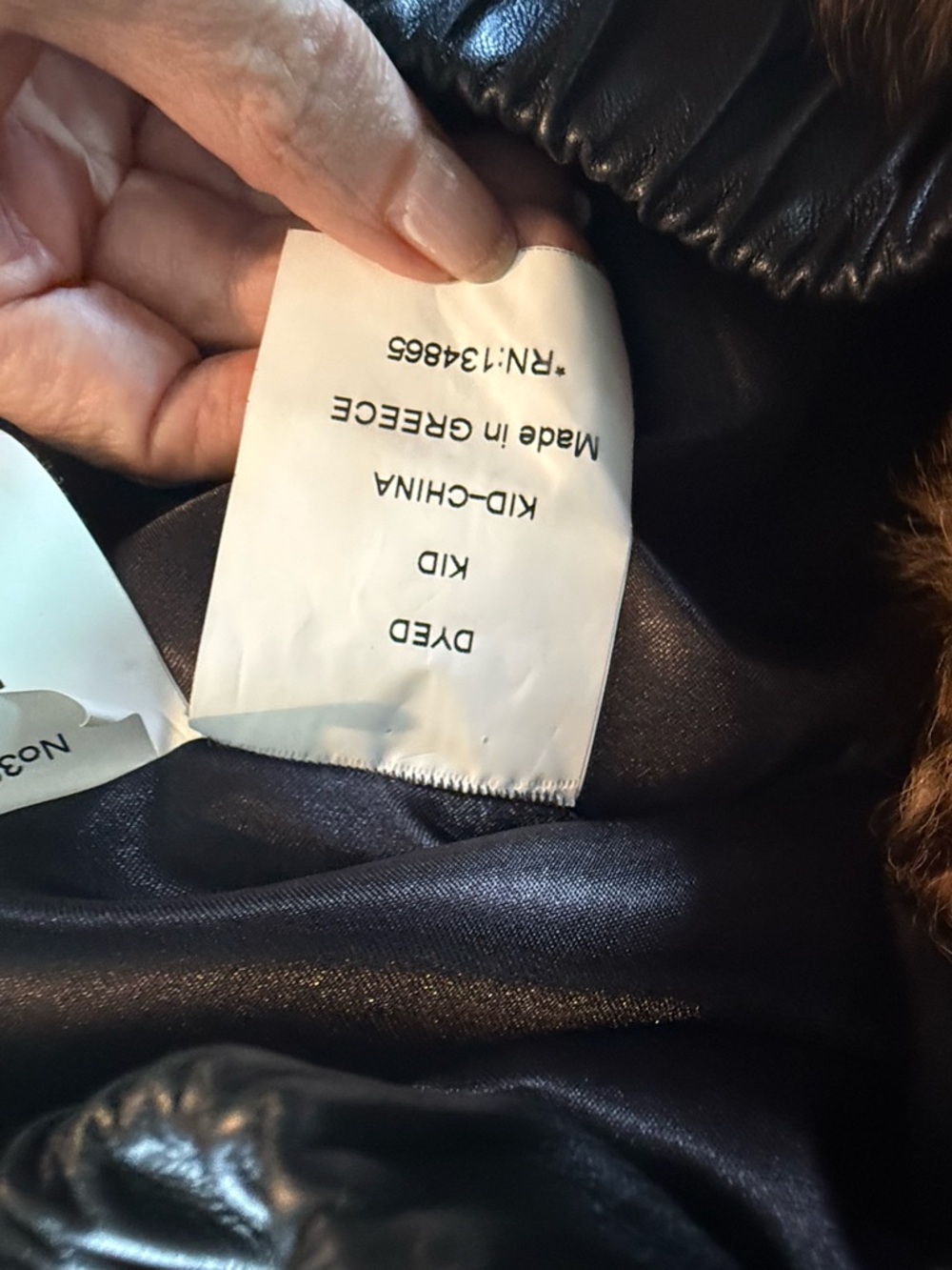 Leopard Print  Fur Bomber Jacket, made with kid goat fur, short sleeve sz large - Picture 4 of 5